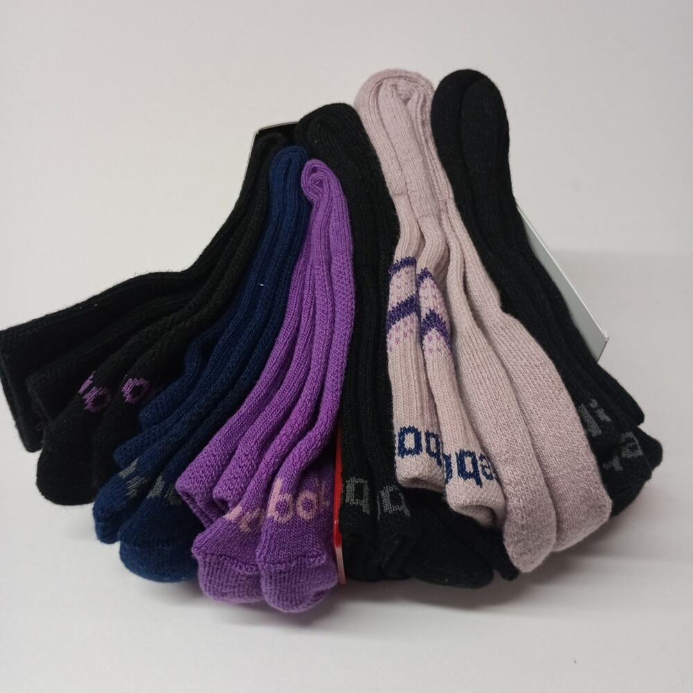 Reebok Tech Comfort Target Cushion Mid Crew Women's Socks Size 4-9 6 Pair Assort - Picture 4 of 5